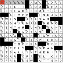 Answer grid for Los Angeles Times crossword 5/18/26 by Brian Callahan & Amie Walker